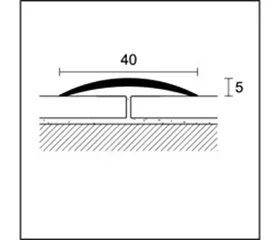 Alu eloxiert, ungelocht 22460604 Übergangsprofil (Bodenbelagspr