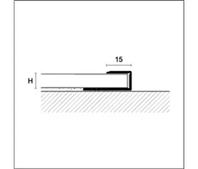 Typ RC - Schlupfprofile 22460601 Abschlussprofil (Bodenbelagspr